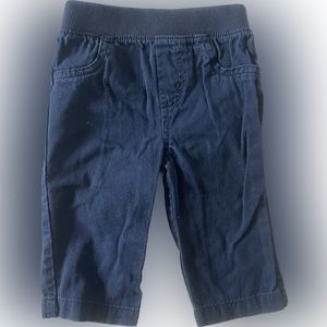 Garanimals 6 to 9 Months Navy Blue Cargo Pants with Elastic Band